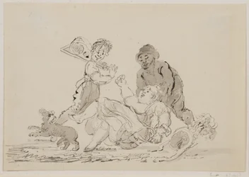 A Street Accident, 1804 (pen, pensel og blæk på papir)