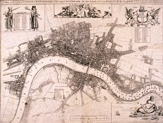 Kort over London, c1680