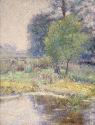 Spring Landscape (olie på lærred)