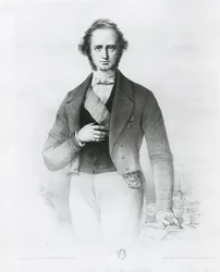 Portræt af Henry John Temple (1784-1865) Lord Palmerston, graveret af Collette