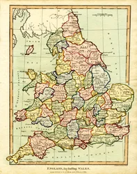 Kort over England og Wales