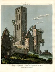 Osney Abbey nær Oxford, som det så ud i 1650