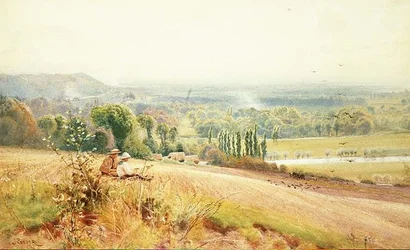 Udsigt fra Hedsor Hill ved Themsen nær Cookham