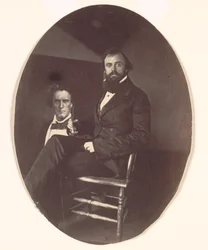 John R. Johnston med maleri, slutningen af 1850