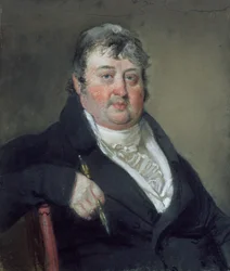 Portræt af Julius Caesar Ibbetson (1759-1817) (pastel på papir)