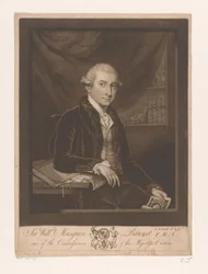 Portret af William Musgrave Sir Willm. Musgrave Baronet F.R.S. en af kommissærerne for hans Majestæts toldvæsen (titel på genstand)