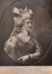 Sarah Siddons, walisisk skuespillerinde, som Zara i William Congreves spiller The Mourning Bride, c1783 1894