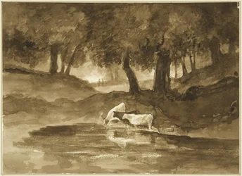 Ser op i Nightingale Valley, ca. 1825 (blyant og akvarel på papir)