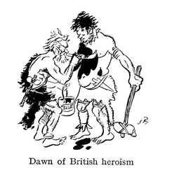 Dawn of britisk heltemod, gamle briter maler sig selv med woad