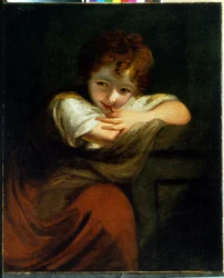 Lille Thug (Robinetta). Maleri af Sir Joshua Reynolds (1732-1792), olie på lærred. engelsk kunst