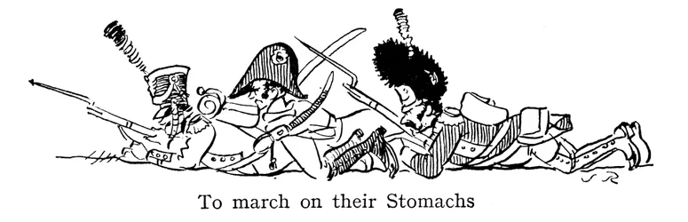 At gå på maven, ifølge Napoleon