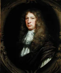 Portræt af Sir John Streynsham Master (1604-1723) (olie på lærred)