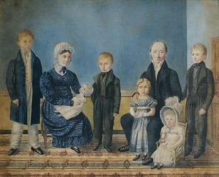 Portræt af en familie