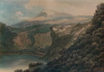 Søen og byen Nemi, 1778