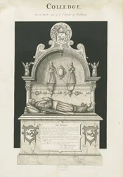 Colwich - Tomb of Robert Wolseley: sepia drawing, nd [c 1837] dani