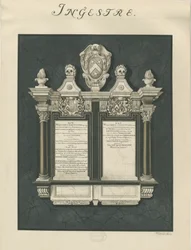 Ingestre Kirke - tavler til Walter Chetwynd ældre og yngre: maleri, nd [?19. årh.] (maleri)