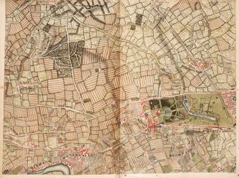 Kort over Acton, Paddington, Hyde Park og Kensington