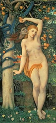 Eve Tempted, ca. 1877 (tempera på panel)