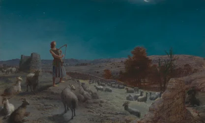 David, Israels fremtidige konge, mens han var hyrde i Betlehem