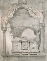 Studie til Mastino II della Scalas grav i Verona, 1852