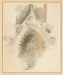 Den nordlige bue ved den vestlige indgang til Amiens-katedralen, 17. - 18. maj eller 23. september 1856.