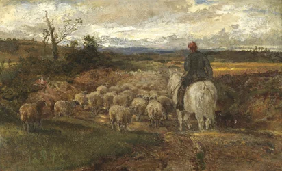 A Sussex Lane, 1872 (olie på papir lagt på linned)