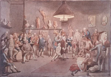 Akademikerne fra The Royal Academy i London, kopi efter et maleri af Johann Zoffany (1733-1810)