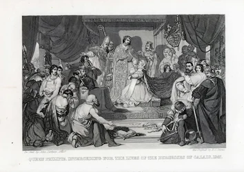Dronning Philippa går i forbøn for borgerne i Calais, 1347, 1882