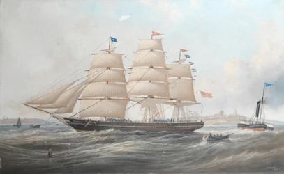 Skibet Utinia ud for Tynemouth