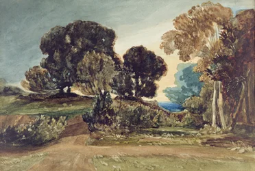 A Wooded Park (akvarel på papir)