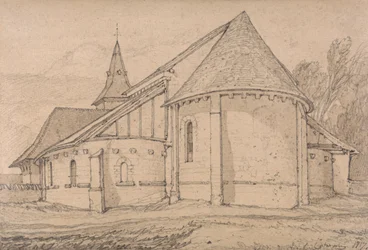 Østenden af klosterkirken St. Paul i Rouen, Normandiet