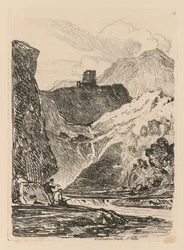 Liber Studiorum: Plade 12, Dolbadern Castle, Llanberris Lake, North Wales
