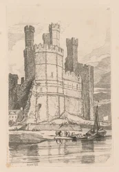 Studiebog: Plade 28, Caernarvon Castle, N. Wales