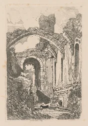 Studiebog: Plade 33, Conway Castle, N. Wales, 1838