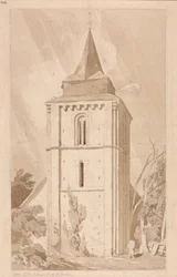 Tårnet i landsbykirken Saint Maclou, Normandiet