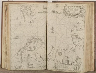 Et kort over havets kyster i Rusland, Lapland, Finmarke, Nova Zemla og Grønland, 1671
