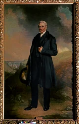 Portræt af George Stephenson (olie på lærred)