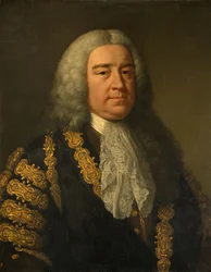 Portræt af The Rt. Hon. Henry Pelham 1694-1754.