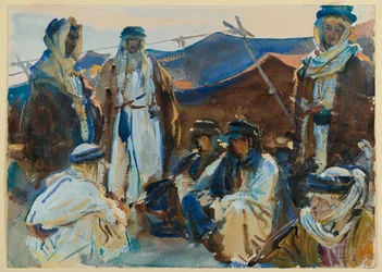 Beduinlejr, ca. 1905-06 (wc på papir)