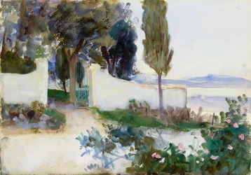 Portene til en villa i Italien, ca. 1900-tallet