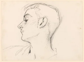 Hoved af en ung mand (Albert de Belleroche) i profil