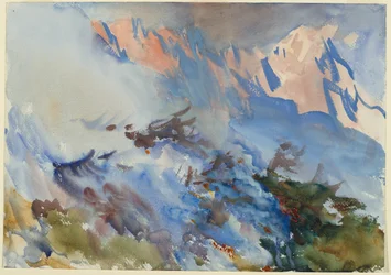 Mountain Fire, ca. 1906-1907 (uigennemsigtig og gennemsigtig akvarel)