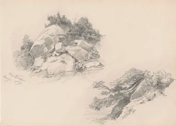 Rocks and Brush, Hintersee, Tyskland, 1871 (grafit på vævet papir)