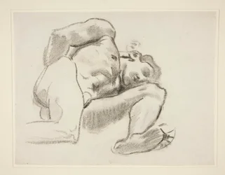 Undersøgelse for Prometheus, rondel, Rotunda, Museum of Fine Arts Boston