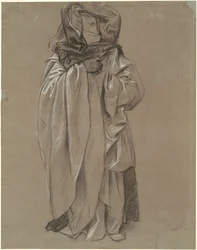Studie af Ezekiel for Profeternes Frise, 1890-1892.