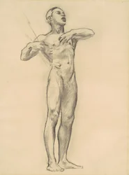 Studie af Orpheus for klassisk og romantisk kunst, ca. 1921.