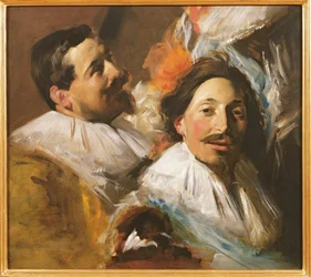 To hoveder fra officerernes banket, 1880