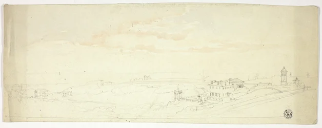 Panoramaudsigt over kystbyen