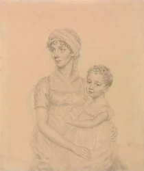 Lady Wigram med hendes spæde søn, William Pitt Wigram