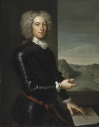 Portræt af generalmajor Paul Mascarene, 1729
